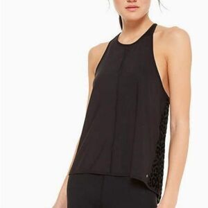 Kate Spade Black Leopard Print Mesh Tank Activewear Top
